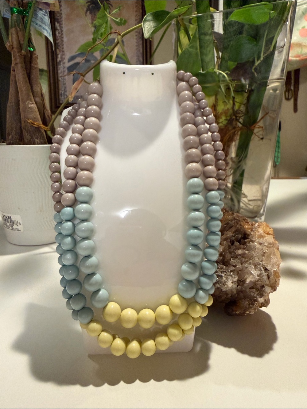 Fashion Pastel Multi-Strand Beaded Necklace - Women Jewelry